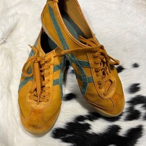 RARE VINTAGE Onitsuka Tiger Men’s 9 Mexico 66 Mustard Green Sneaker